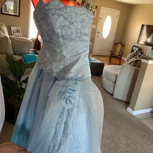 Baby blue puffy dress